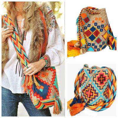 Boho Beach Bags | Crochet Summer Crossbody Bags | Colorful4U