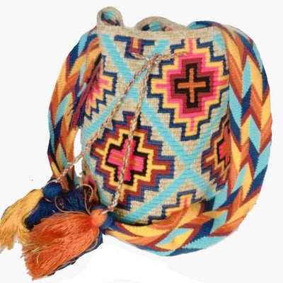 Cross Pattern Boho Beach Bags | Crochet Summer Crossbody Bags | Colorful4U