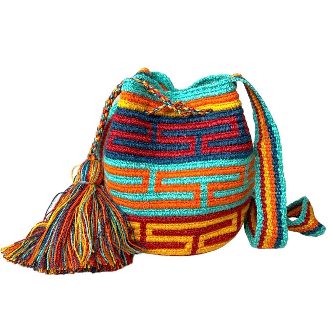 Greek Crochet Pattern  Mini Boho Handbag for summer | Small Wayuu Mochila | Bohemian Purse by Colorful 4U
