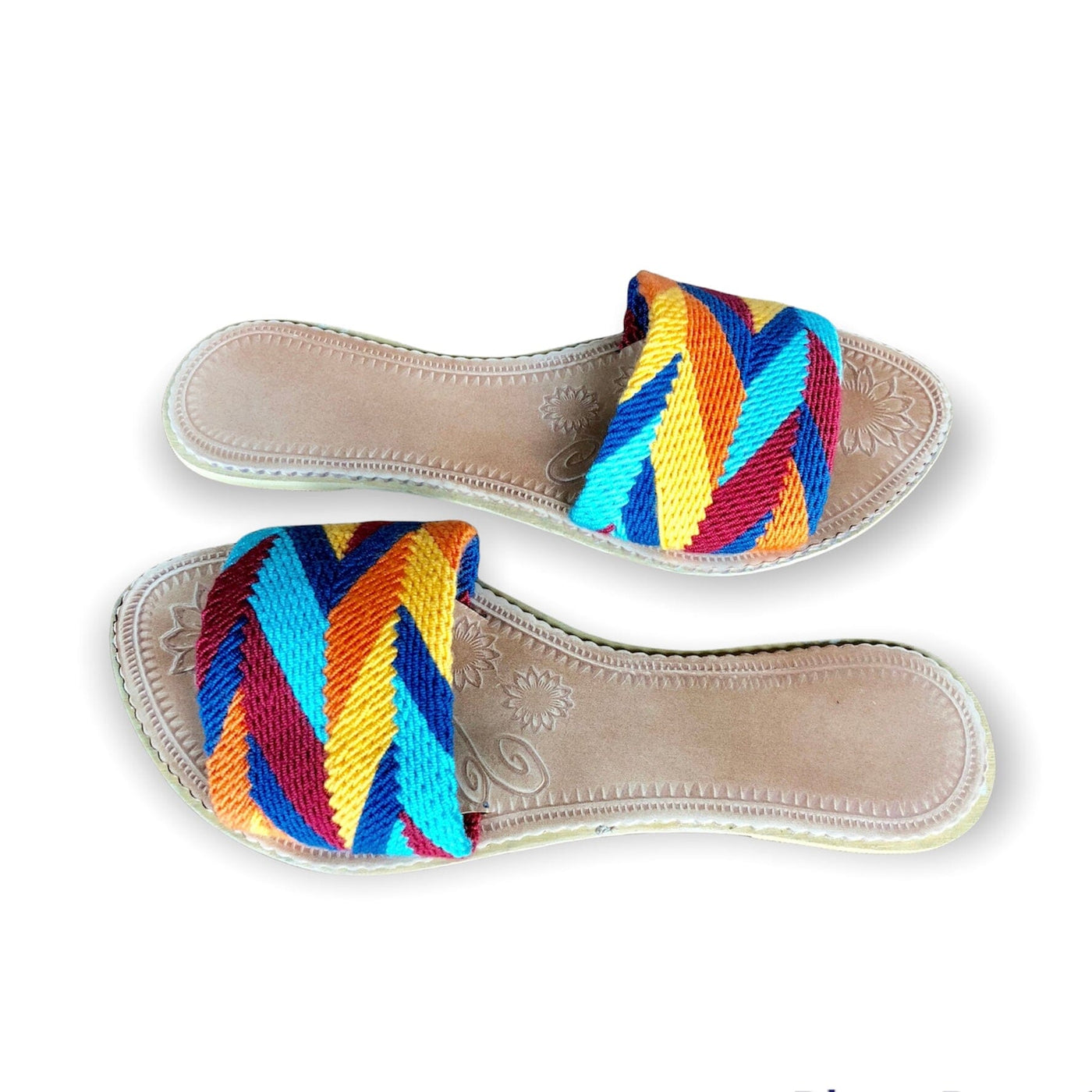 Desert Sunset Summer Sandals - Woven Slides Summer Sandals US 10 