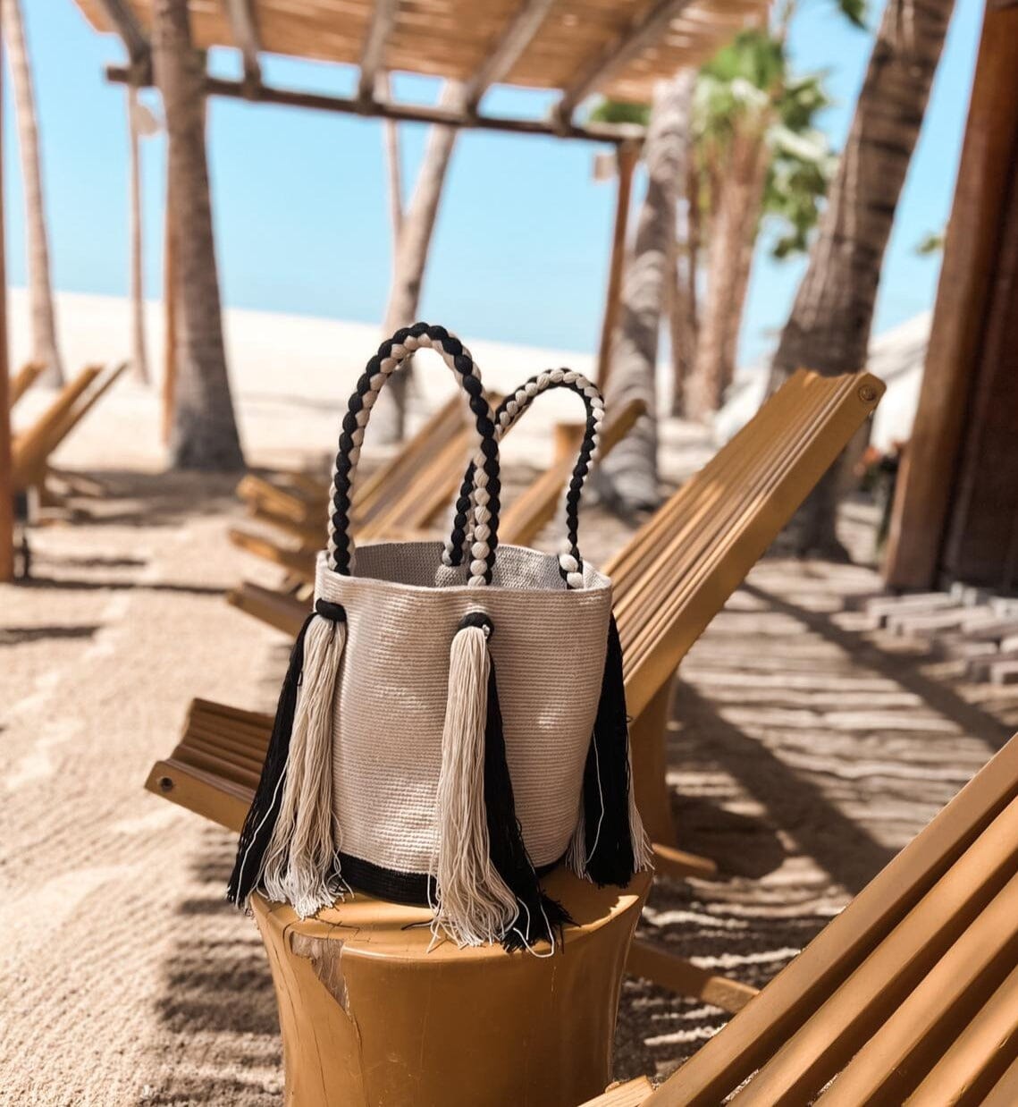 Best Summer Tote Beach Bag | Trending Summer Neutral Tote Bag with Tassels