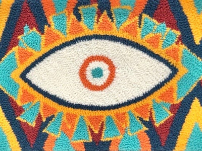 Desert Sunset Evil Eye Clutch Bag | Boho Clutch Bag | Tassel Clutch | Colorful 4u