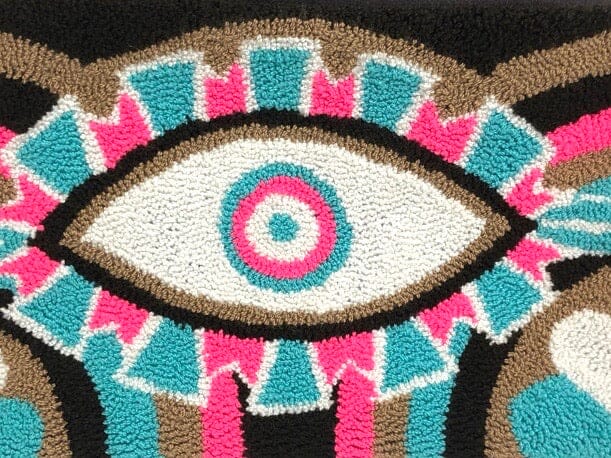 Tapestry detail Evil Eye Clutch Bag | Boho Clutch Bag | Tassel Clutch | Colorful 4u