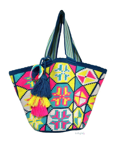 Blue Summer Tote Bag | Beach Tote Bag for summer | Crochet Tote Bag