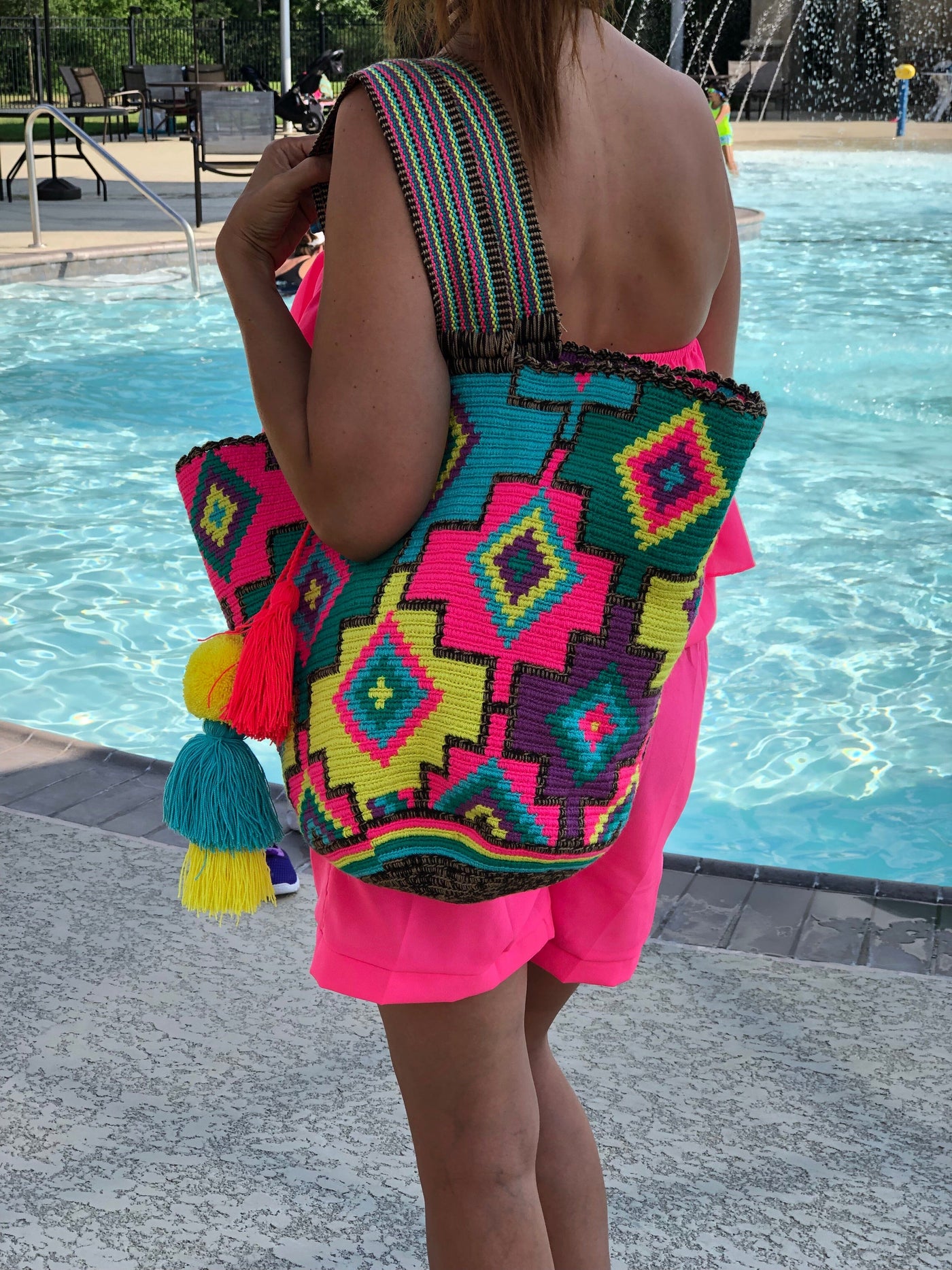 Multicolor Summer Tote Bag | Beach Tote Bag for summer | Crochet Tote Bag | Colorful 4u