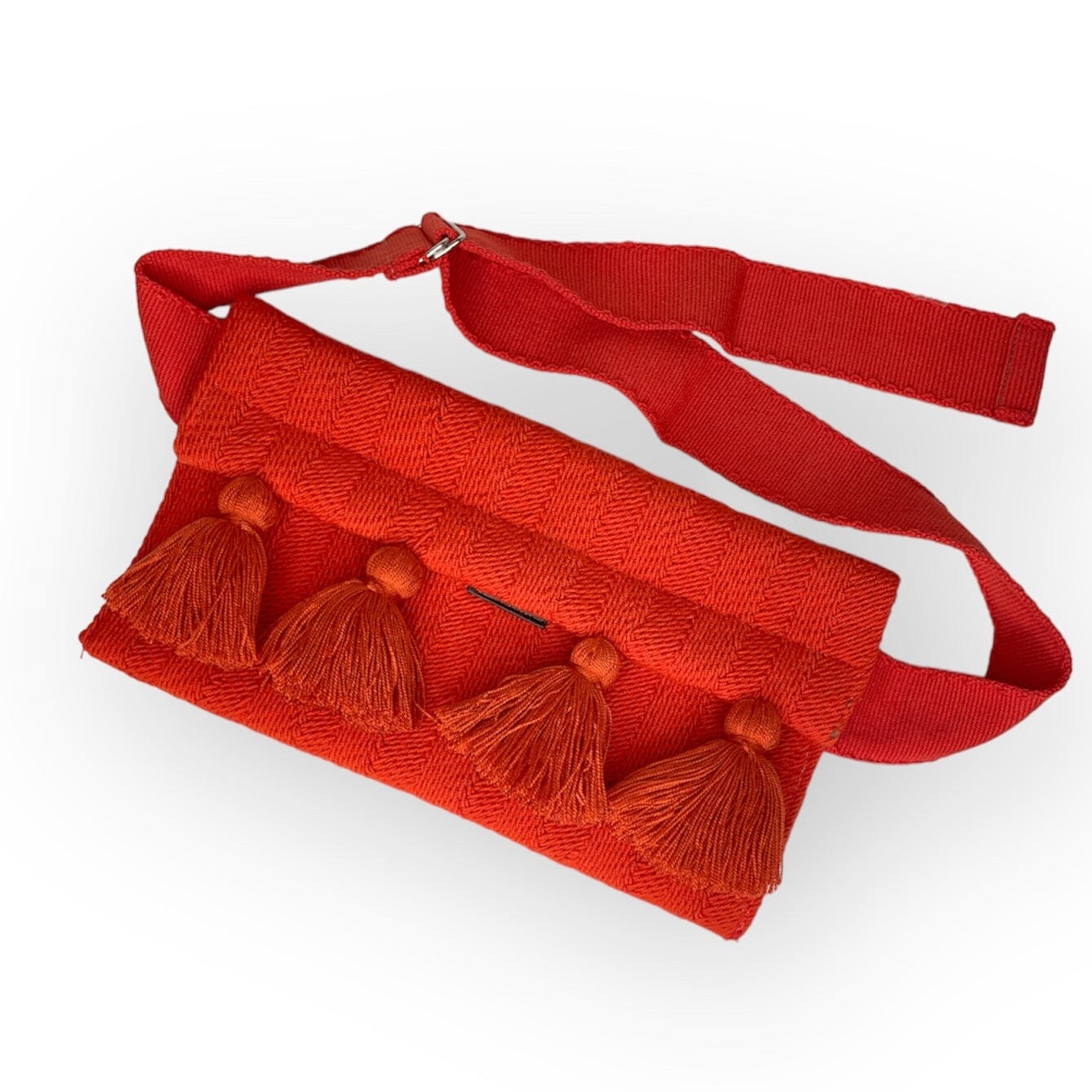 Rust Red Sage Green Hand-Woven Fanny Packs | Handmade Bumbags | Travel Waist Bags for women | Colorful 4U