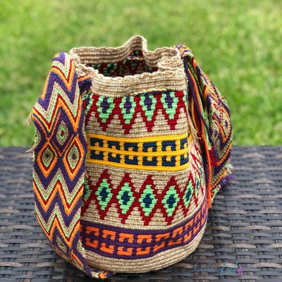 Ibiza Style Crochet Bags - Crossbody Beach Bags Shaded Crochet Boho Bag - Crossbody/Shoulder Bucket Bag 