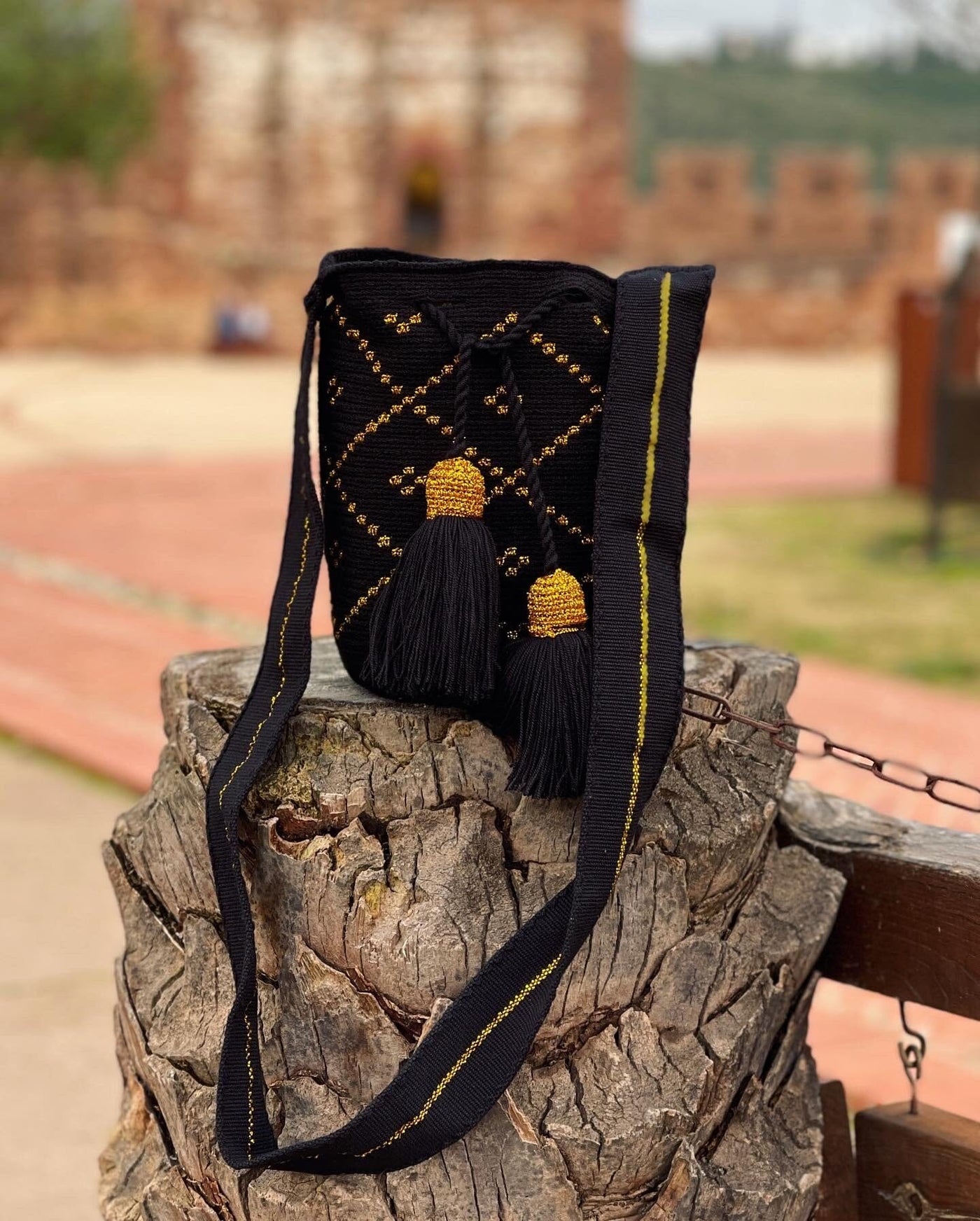 Limited Edition Handbags | Medium Silk Crochet Bags Medium-Crossbody Crochet Boho Bag - Traditional Wayuu Design 