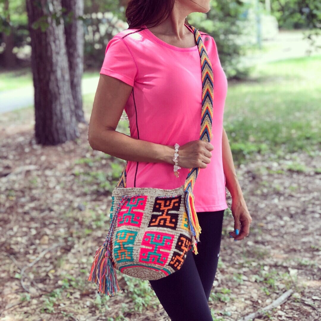 Colorful Boho Beach Bag | Crossbody Spring/summer crochet bag | Colorful 4U
