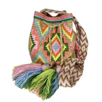 Spring Colors Beach Boho Bag Medium | Colorful 4u Crochet Bag