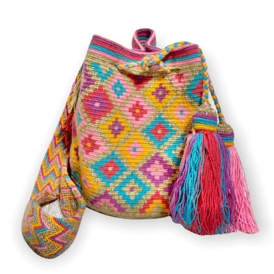 Boho Beach Bag | Crossbody Spring/summer crochet bag | Colorful 4U