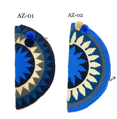 Moon Clutch Purses - Neutral Colors Boho Clutch Bag - Wayuu Crochet Envelope 