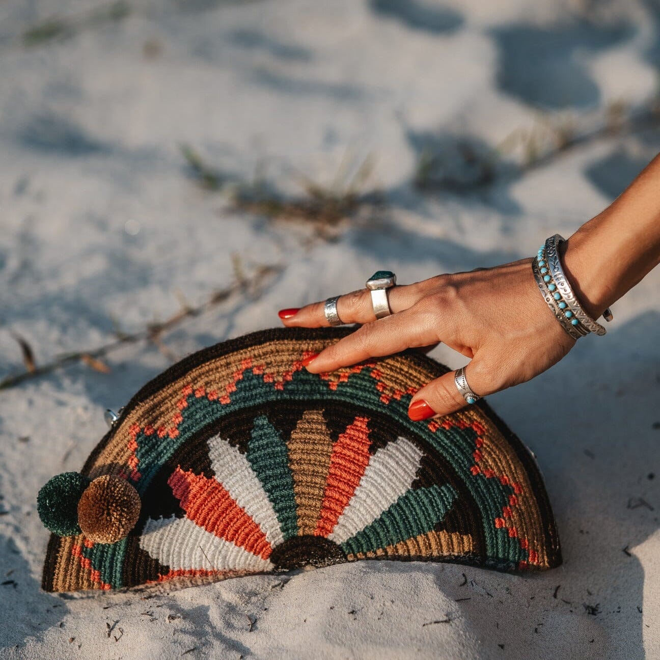 Boho Colors Bohemian Clutch | Neutral Clutch Bags | Unique Gift for women | Colorful 4U