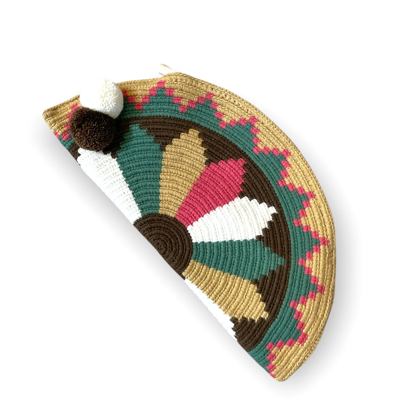 Moon Clutch Purses - Neutral Colors Boho Clutch Bag - Wayuu Crochet Envelope Desert Dreams DD03 