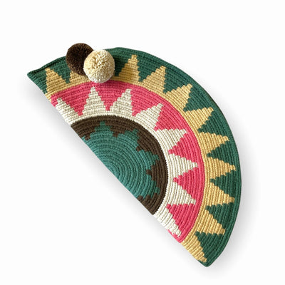 Moon Clutch Purses - Neutral Colors Boho Clutch Bag - Wayuu Crochet Envelope Desert Dreams DD04 