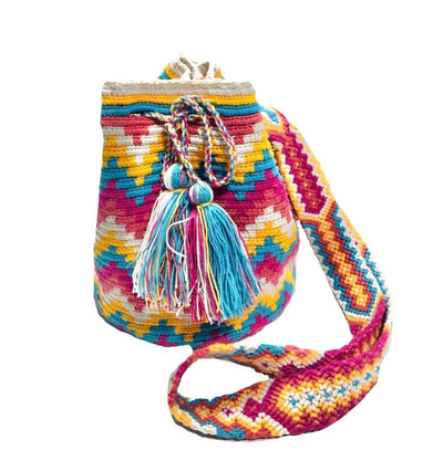 Multicolor Chevron Bag | Medium Spring Crossbody Bag | Cute Teen Purse | Wayuu