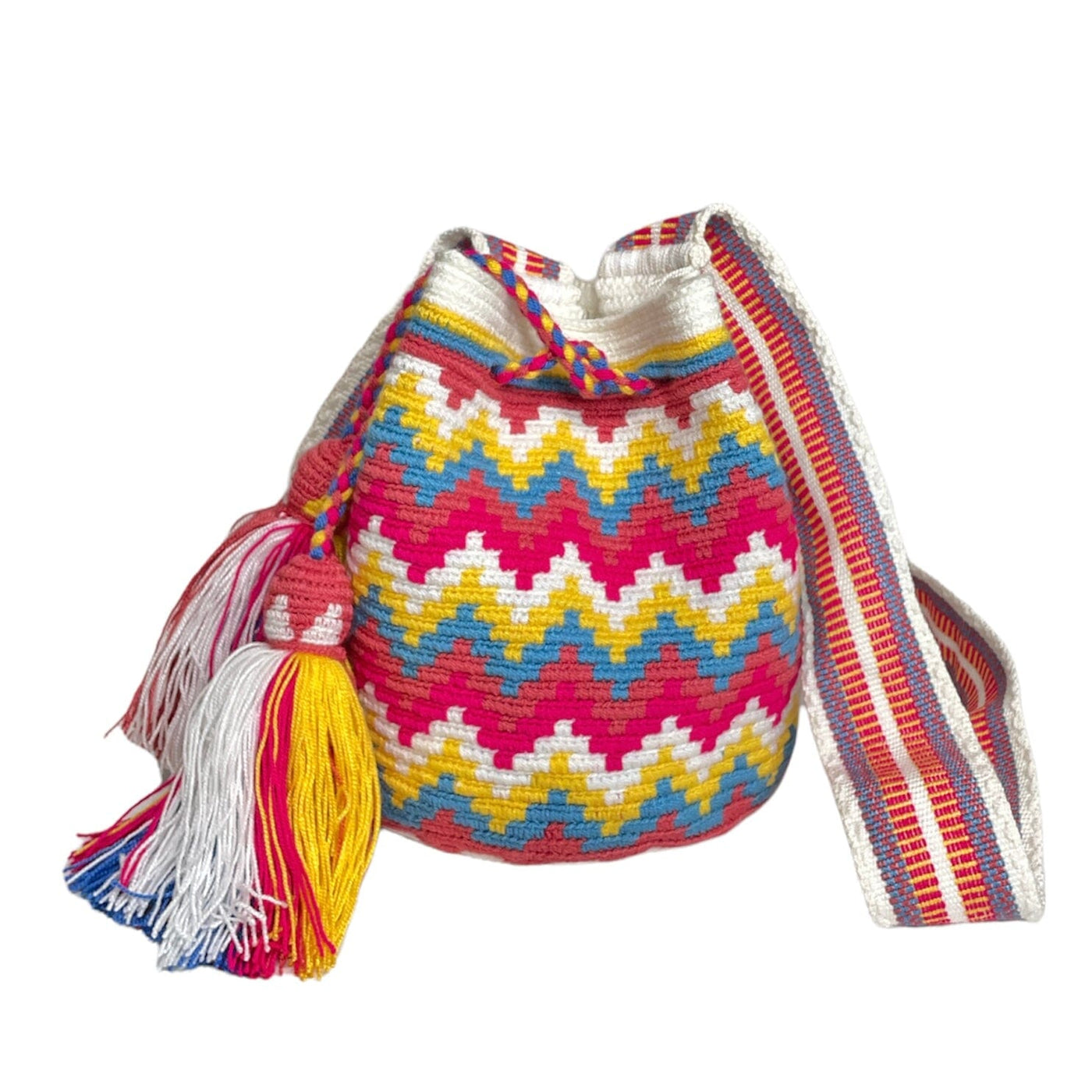 Chevron Bags | Medium Spring Crossbody Bag | Cute Teen Purse | Wayuu | Colorful 4U