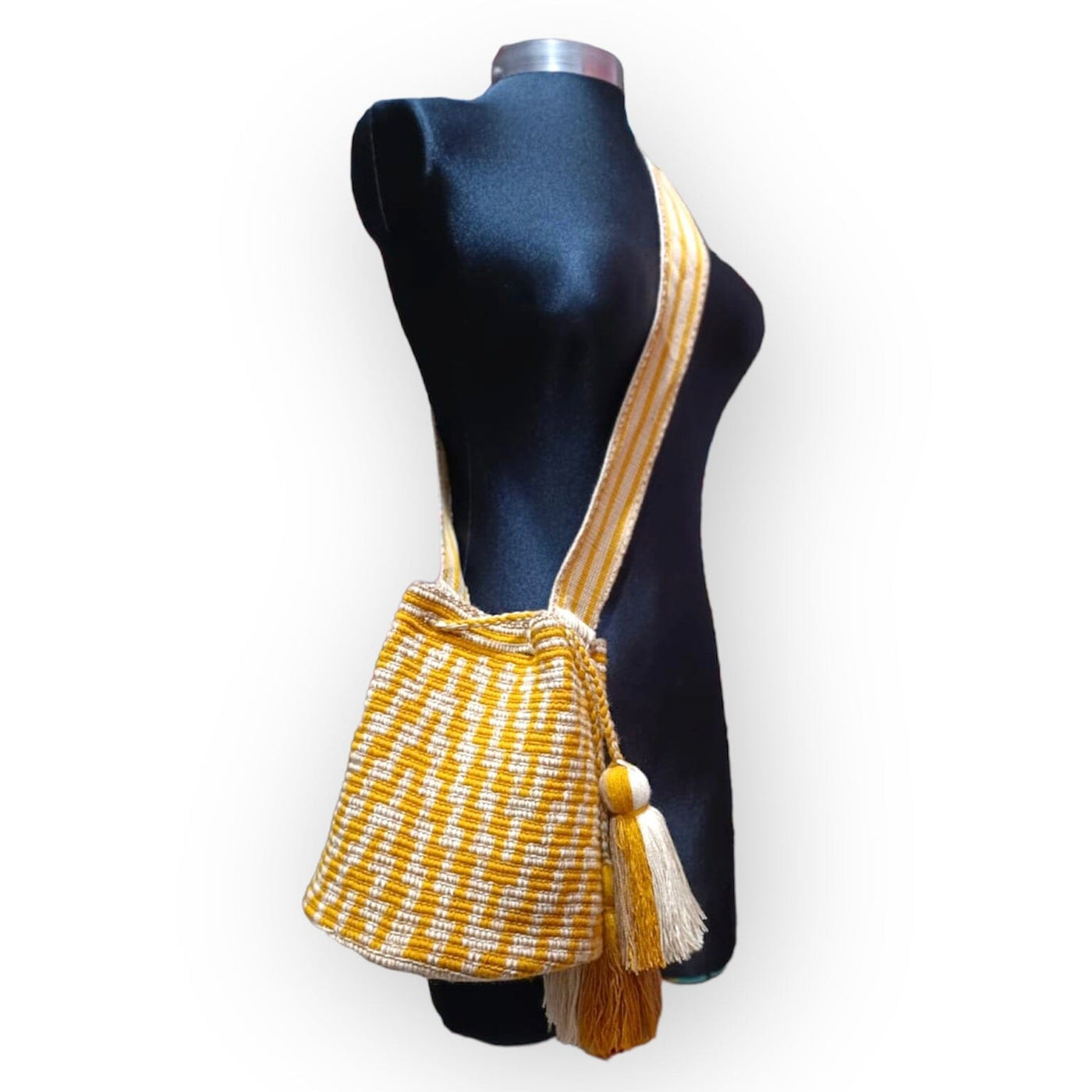 Gold-Yellow  Casual Crossbody Bag for women | Medium Spring Bohemian Purse - M by Colorful 4U