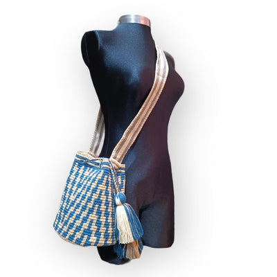 Navy Blue  Casual Crossbody Bag for women | Medium Spring Bohemian Purse - M by Colorful 4U