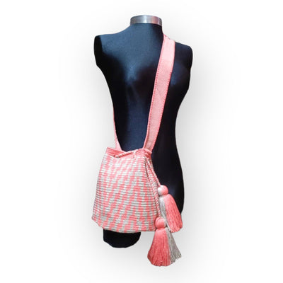 Rose Pink Casual Crossbody Bag for women | Medium Spring Bohemian Purse - M by Colorful 4U