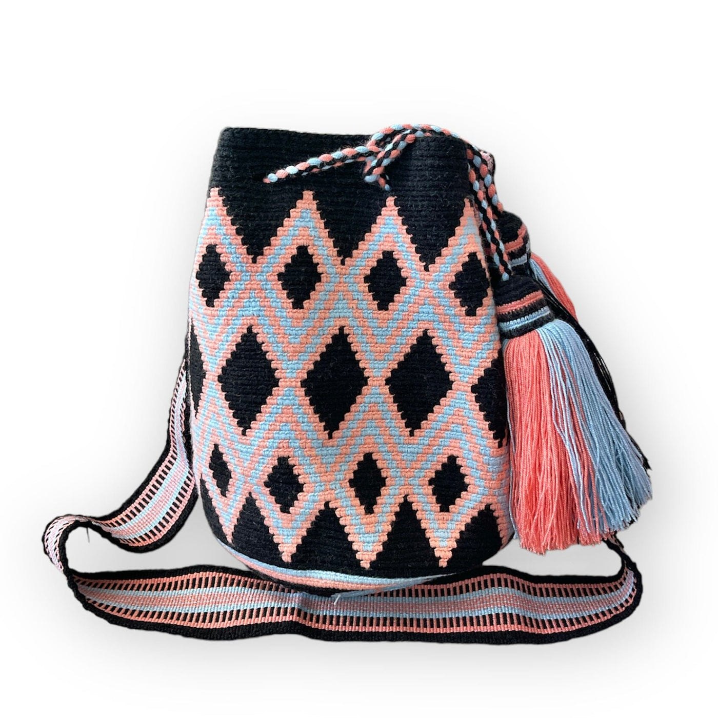 Black Diamonds Crochet Pattern | Large Bohemian Handbag for Spring by Colorful 4U