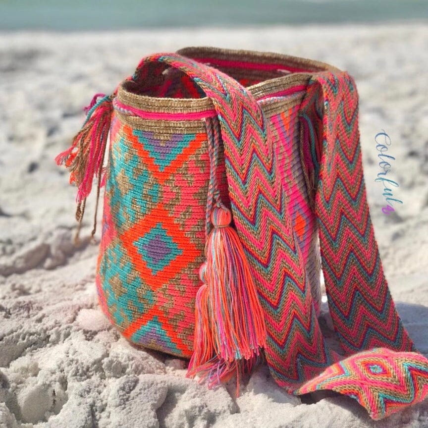 Cute Boho Beach Bag for summer | Colorful 4U Crochet Bag