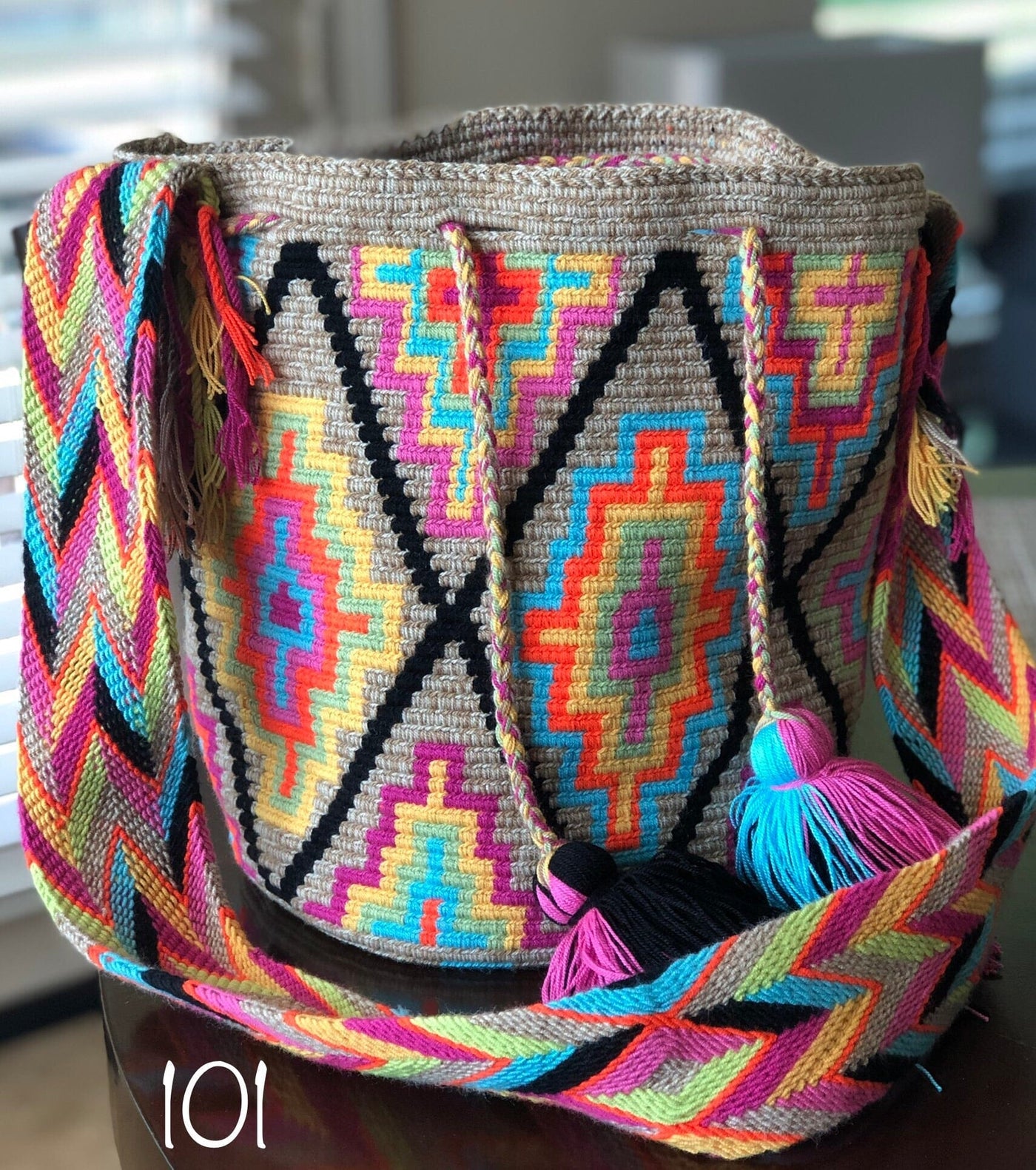 Crochet Bohemian Bag - Crossbody BEACH Bag- Summer Bags-Wayuu