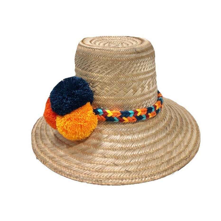 Yellow Natural Straw Hat | Authentic Wayuu Hat | Summer Hat | Boho Sun Hat