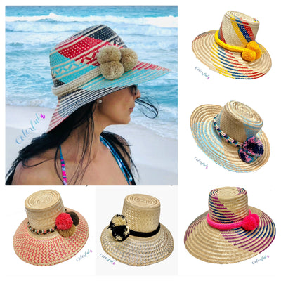 Handwoven Boho Hat | Autthentic Wayuu Hat | Summer Hat | Sun Straw Hat