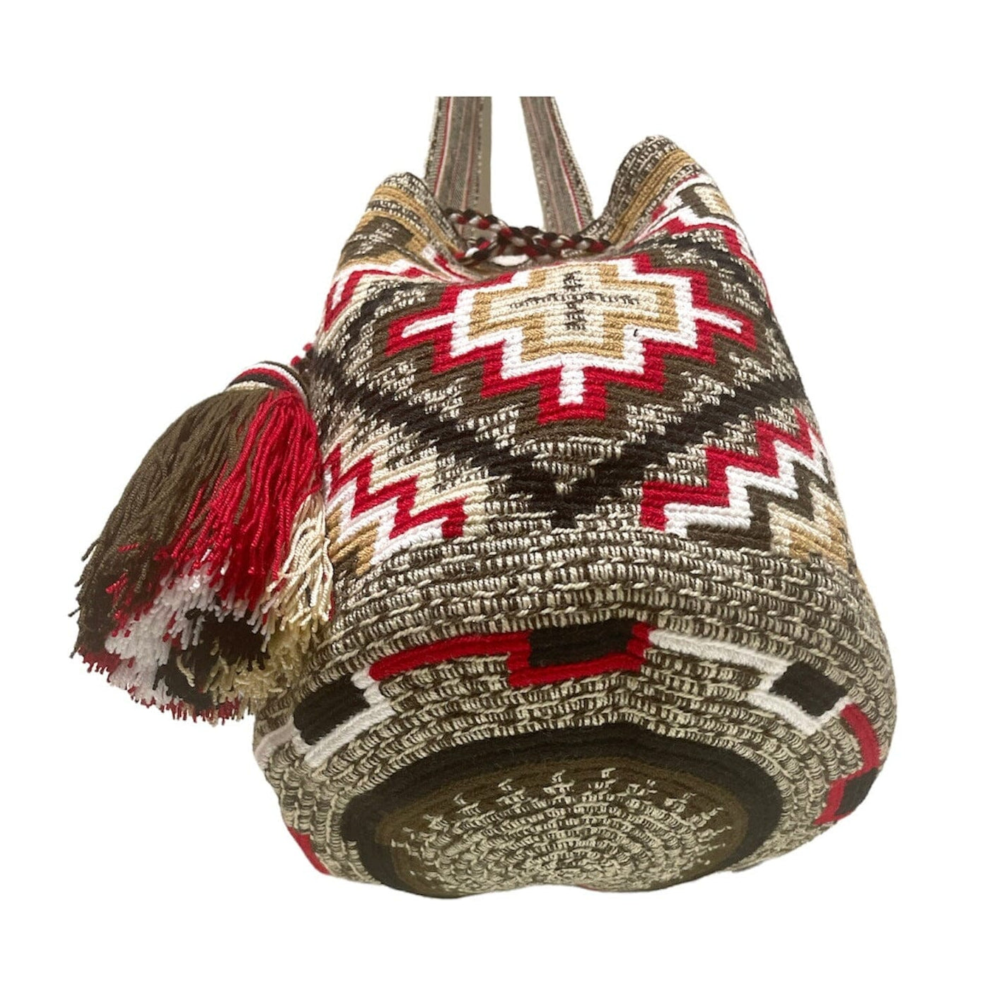 Bottom of Red Handbags for Fall/Winter | Crossbody Crochet Bag | Boho Bag |Wayuu Colorful 4U