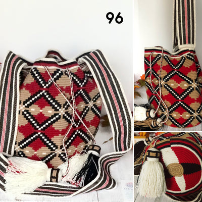 Unique Red Handbag for Fall/Winter | Crossbody Crochet Bag | Boho Bag | Wayuu Mochila