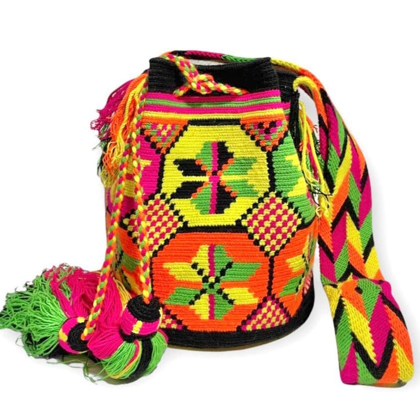 Black Neon Beach Bags for Summer | Summer Crochet Bags | Colorful4U