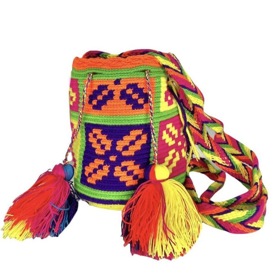 Green NEON Mini Crochet Bags | Authentic Small Wayuu Bag | Cute Summer Bags