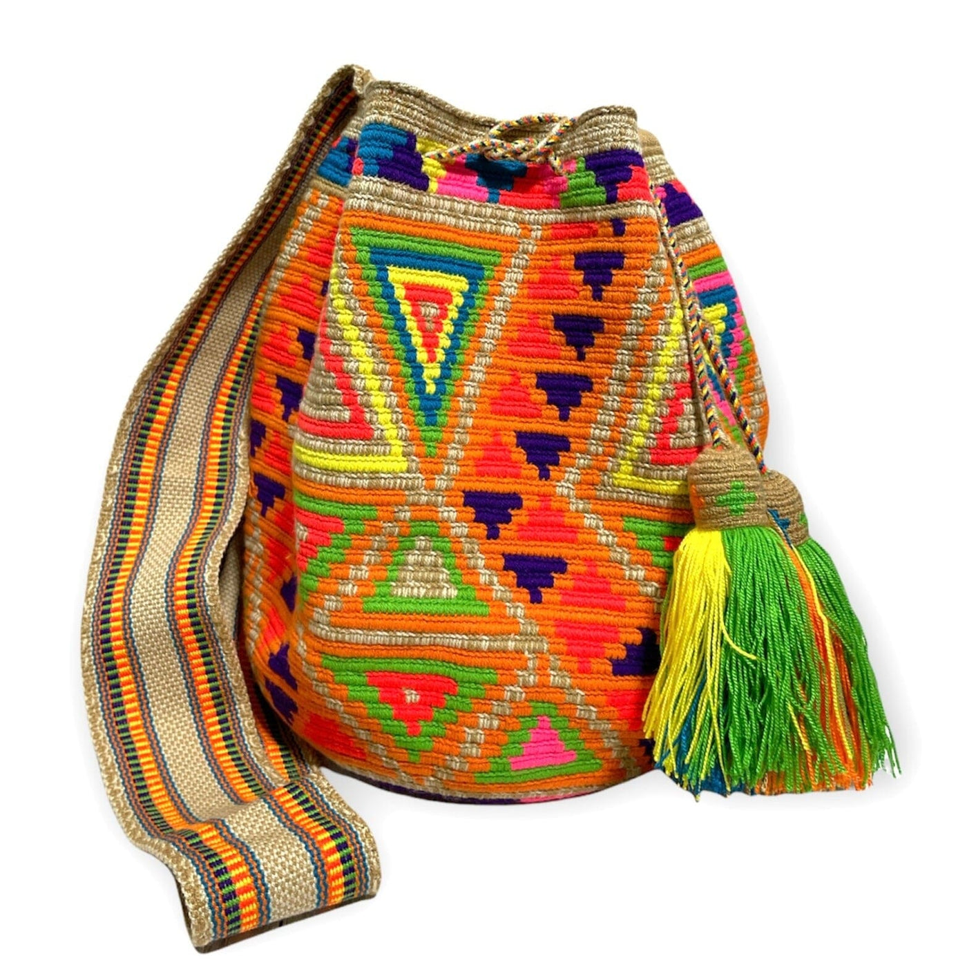 Neon Orange Boho Beach Bag for summer | Neon Colors Crochet Bag | Colorful 4u