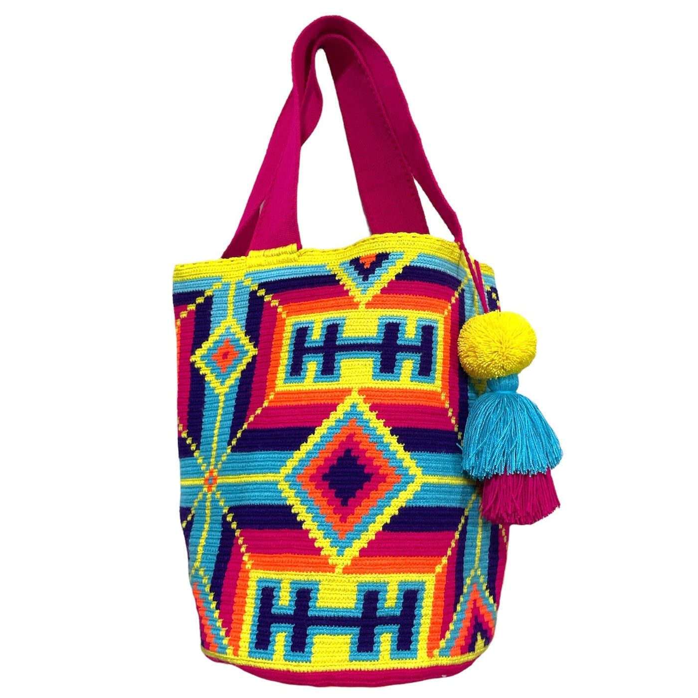 Fuschia Large Summer Tote Bag | Best Beach Tote Bags for women | Colorful 4u