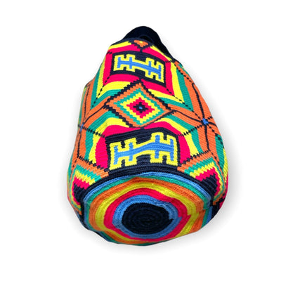 Bottom Noen colors Large Crochet Tote Bag for summer | Beach Tote Bag | Colorful 4U