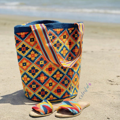 Summer Tote Beach Bag | Hand-crocheted Tote bag  