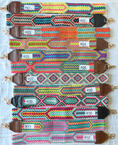COLORFUL BAG straps | Camera Straps | leather ends | removable Strap