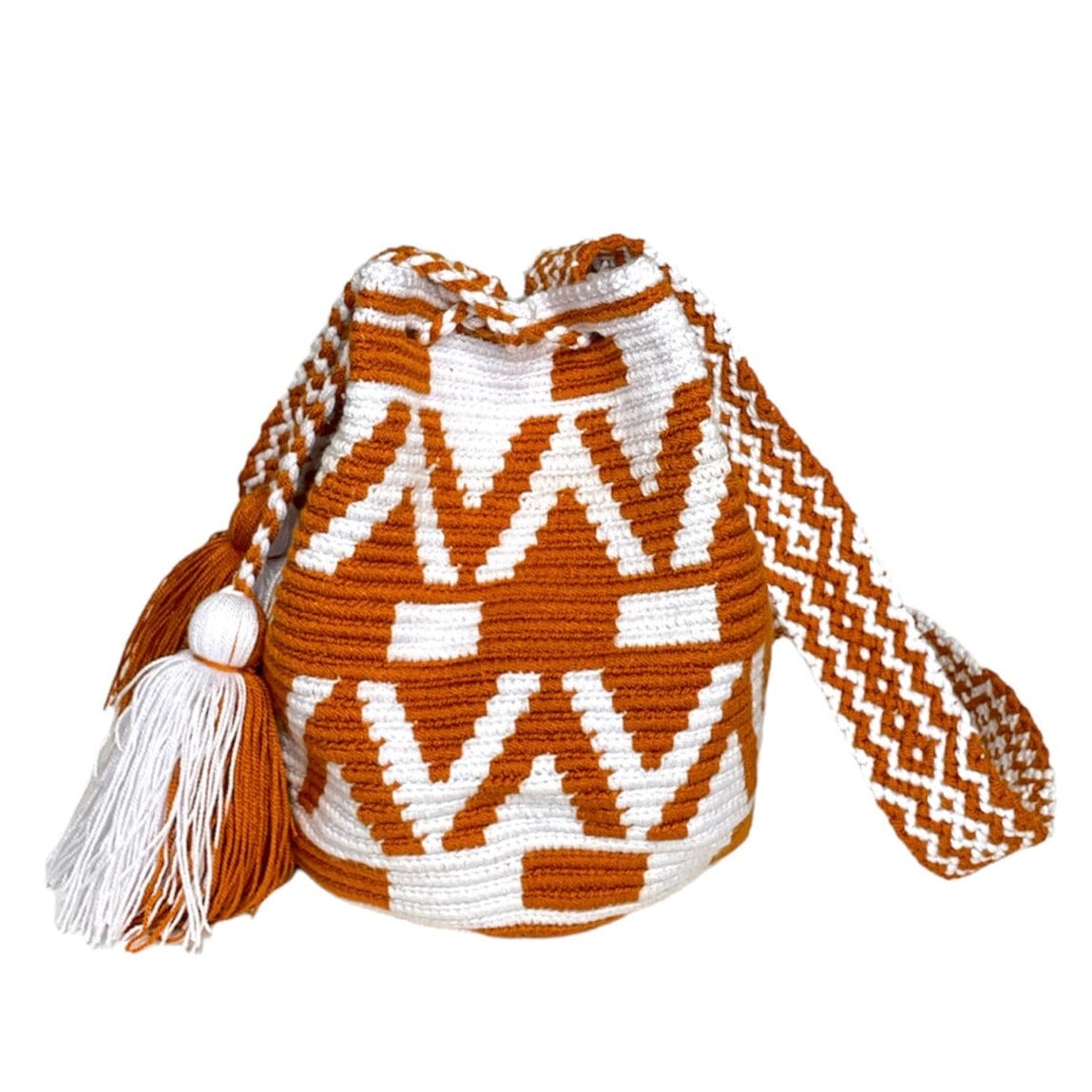 Rust  New Fall Medium Crochet Bags | Crossbody Wayuu Bag | Cute Teen Purses | Colorful 4U
