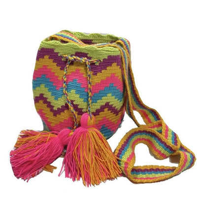 New Arrivals- Mini Crochet Bags Mini Crochet Bag - Crossbody Boho Bag - Authentic Wayuu Mini Mochila 