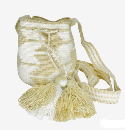 White MINI CROCHET BAGS - WAYUU BAGS ON SALE - Boho Bag for girls