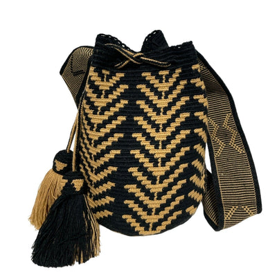 Palm Crochet Pattern | Black Casual Bag | Bohemian Crossbody Bag | Neutral Boho Purse | Colorful 4U