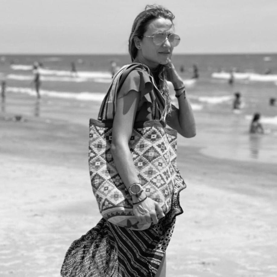 Large Neutral Tote Bag Neverfull Tote Crochet Bag Large Black