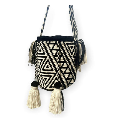 Triangles Crochet Pattern | Black Casual Bag | Boho Bag | Fashion Crochet Bag | Colorful 4U