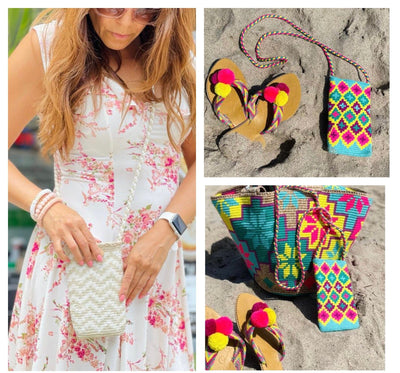 Wearing aPhone Purse | Hand-crocheted Phone Bags -Crossbody Phone Bag | Crochet