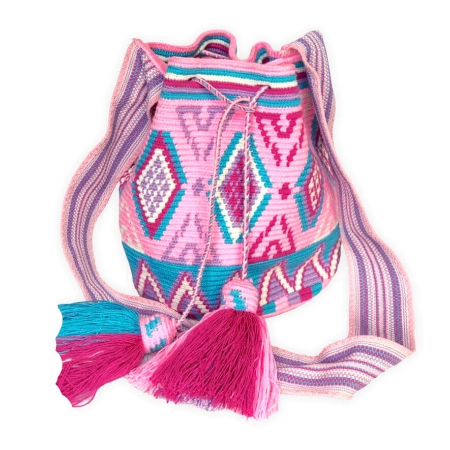 Pink Boho Crossbody Bag | Womens Bohemian Spring Handbag | Colorful 4U