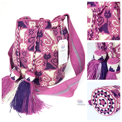 Premium Crochet Bags | Spring Colors Purse - L Premium One thread Crochet Bag - Crossbody Boho Bag 