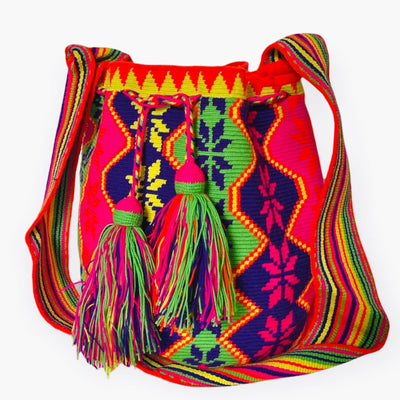 Orange Boho Neon Beach Bags for Summer | Premium Crochet Bags | Colorful 4U