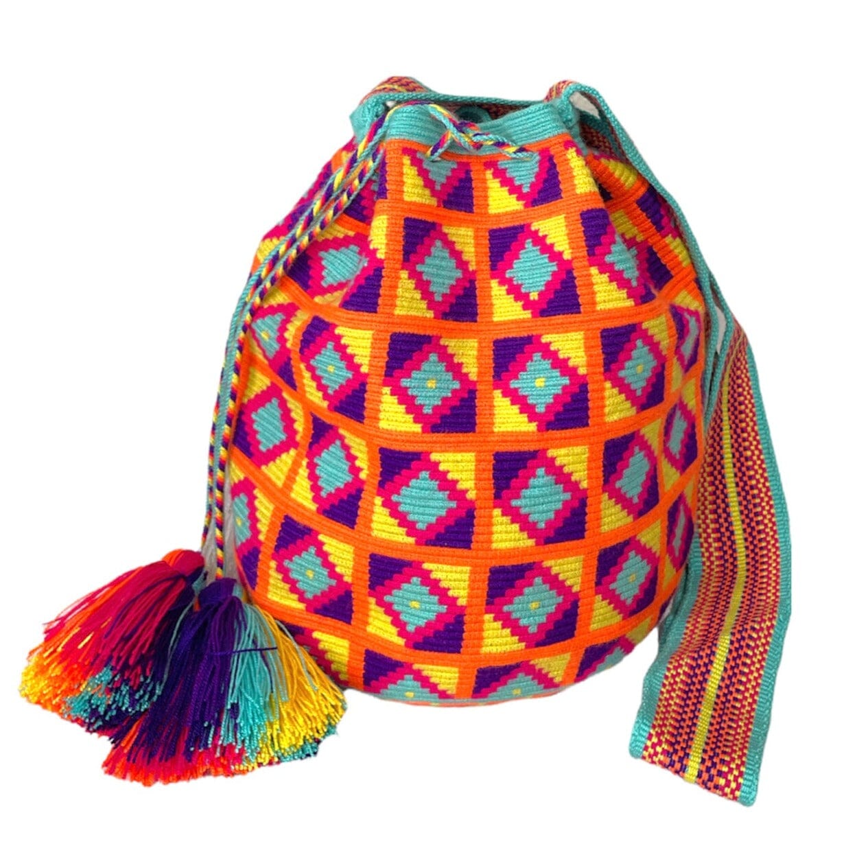 Cute Boho Neon Beach Bags for Summer | Premium Crochet Bags | Colorful 4U