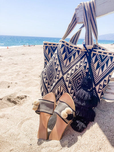 Premium Neutral Maxi Tote Bags | Large Crochet Tote (Soft) BEACH BAG - CROCHET TOTE BAG 